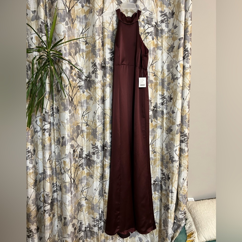 Amsale Bridesmaid Dress - Ruby Fluid Satin - Size 14